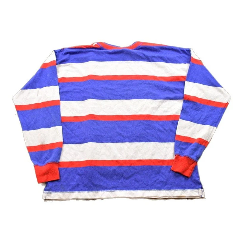 Vintage 1990s Jacklyn Sport Striped Crewneck Sweatshirt Men's Small - Image 2