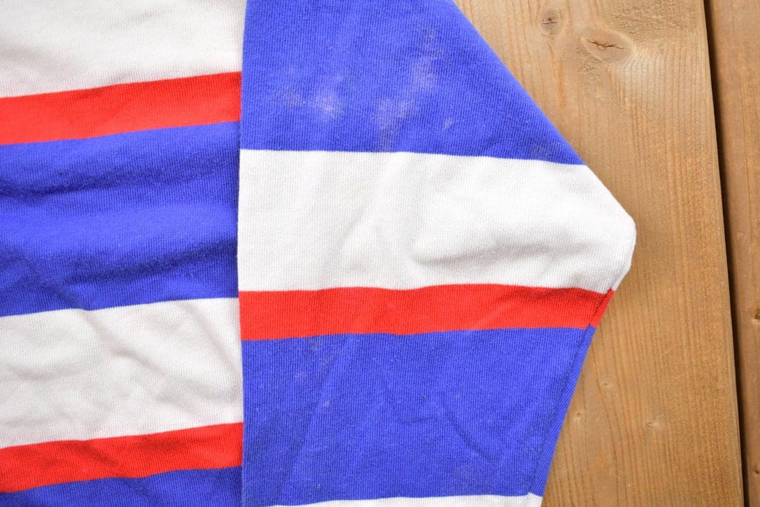 Vintage 1990s Jacklyn Sport Striped Crewneck Sweatshirt Men's Small - Image 7