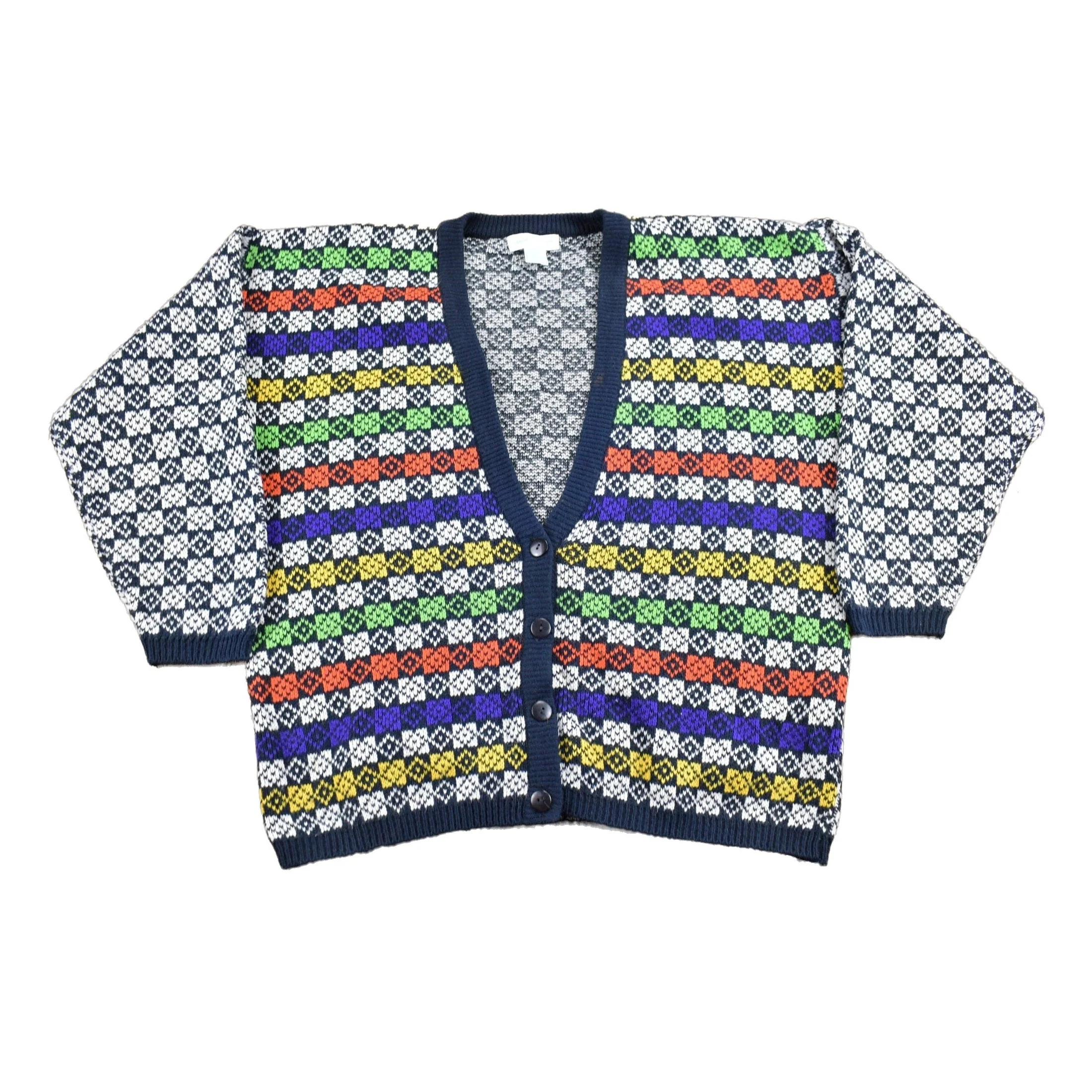Vintage 1990s Jamie Scott Knitted Cardigan Sweater Men's Medium