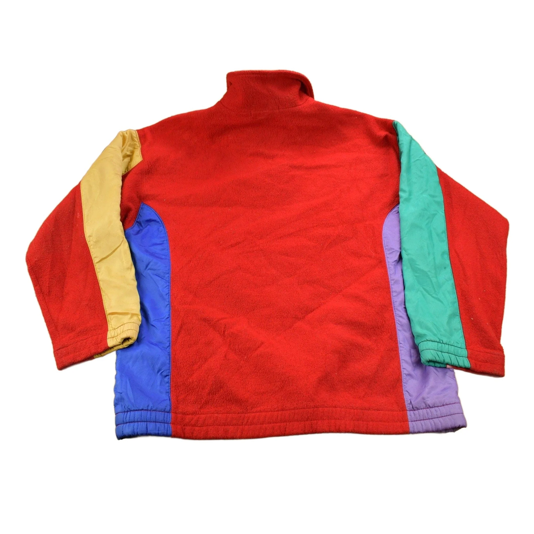 Vintage 1990s Janeve Quarter Zip Fleece Sweater Men's Large - Image 2