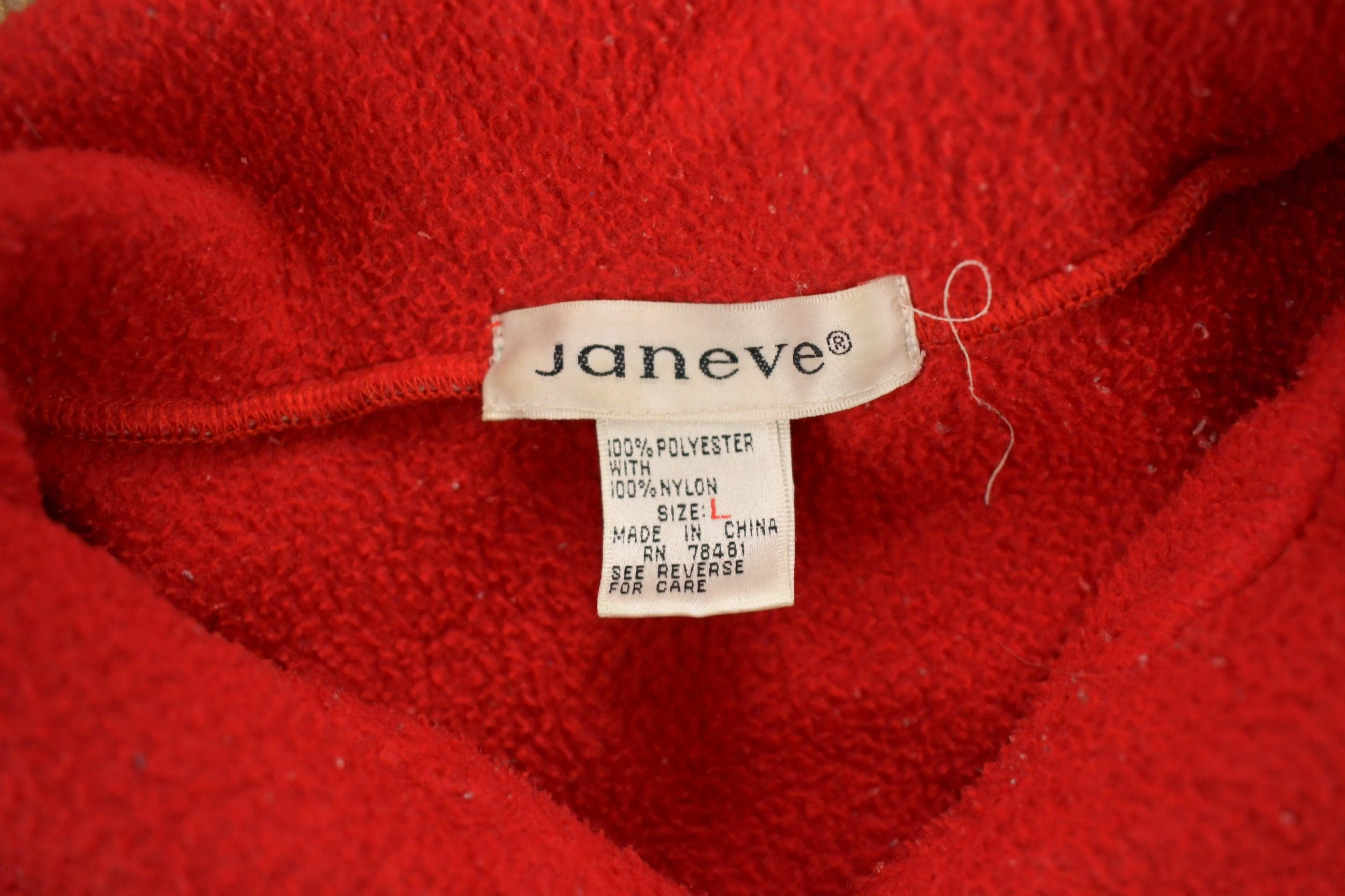 Vintage 1990s Janeve Quarter Zip Fleece Sweater Men's Large - Image 6