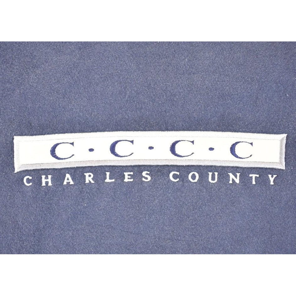 Vintage 1990s Jansport Charles County Embroidered Heavyweight Crewneck Sweatshirt Men's XL - Image 3