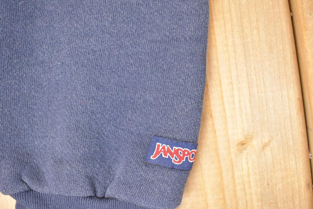 Vintage 1990s Jansport Charles County Embroidered Heavyweight Crewneck Sweatshirt Men's XL - Image 4