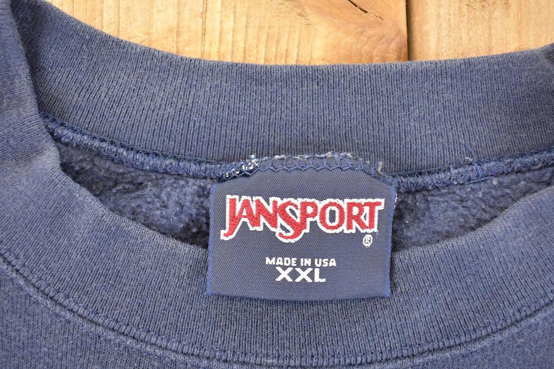 Vintage 1990s Jansport Charles County Embroidered Heavyweight Crewneck Sweatshirt Men's XL - Image 5