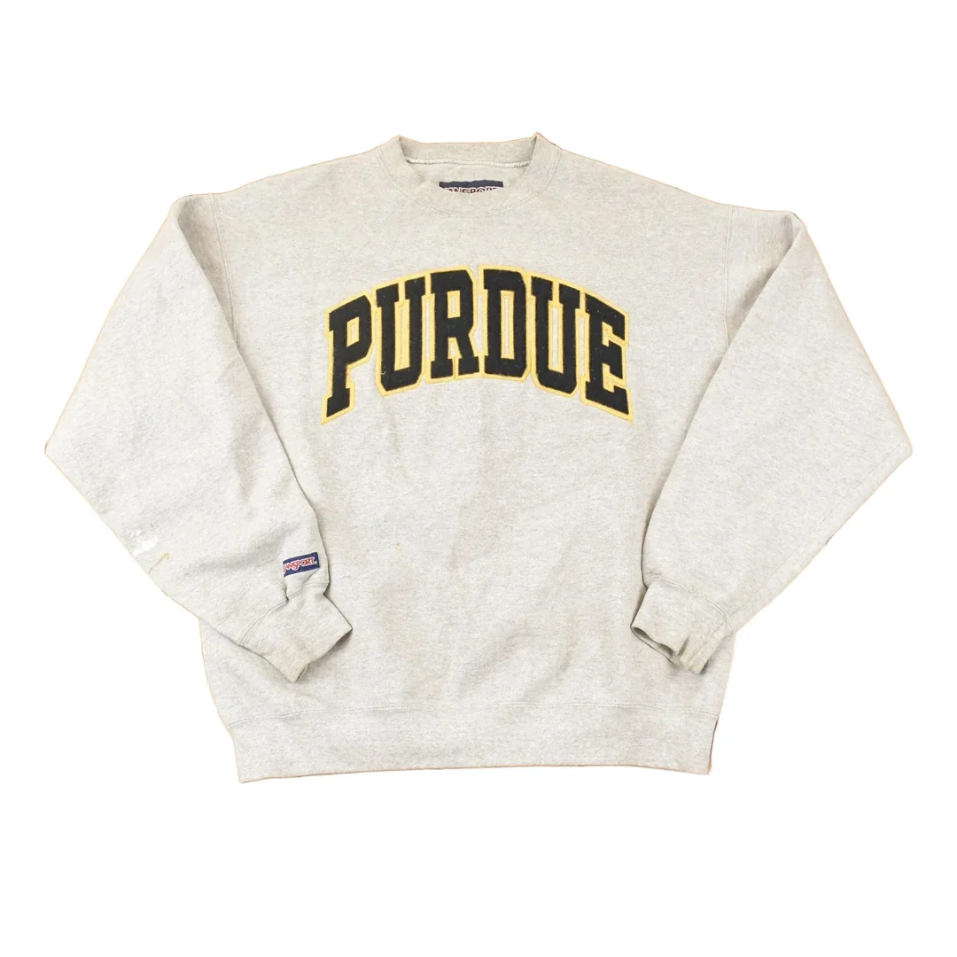 Vintage 1990s Jansport Purdue Embroidered University Crewneck Sweater Men's L