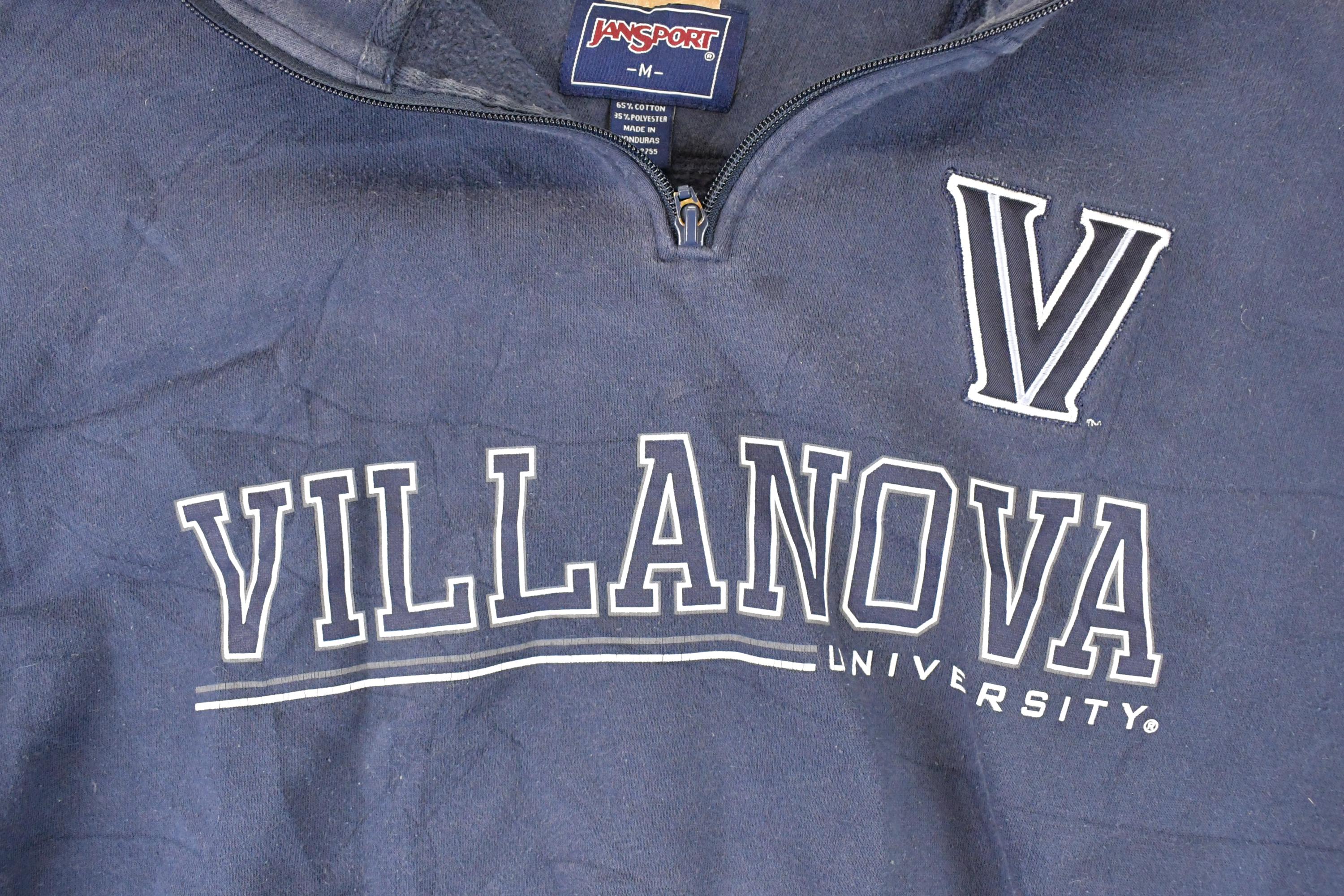 Vintage 1990s Jansport Vilanova Quarter Zip University Sweater Men's L - Image 3