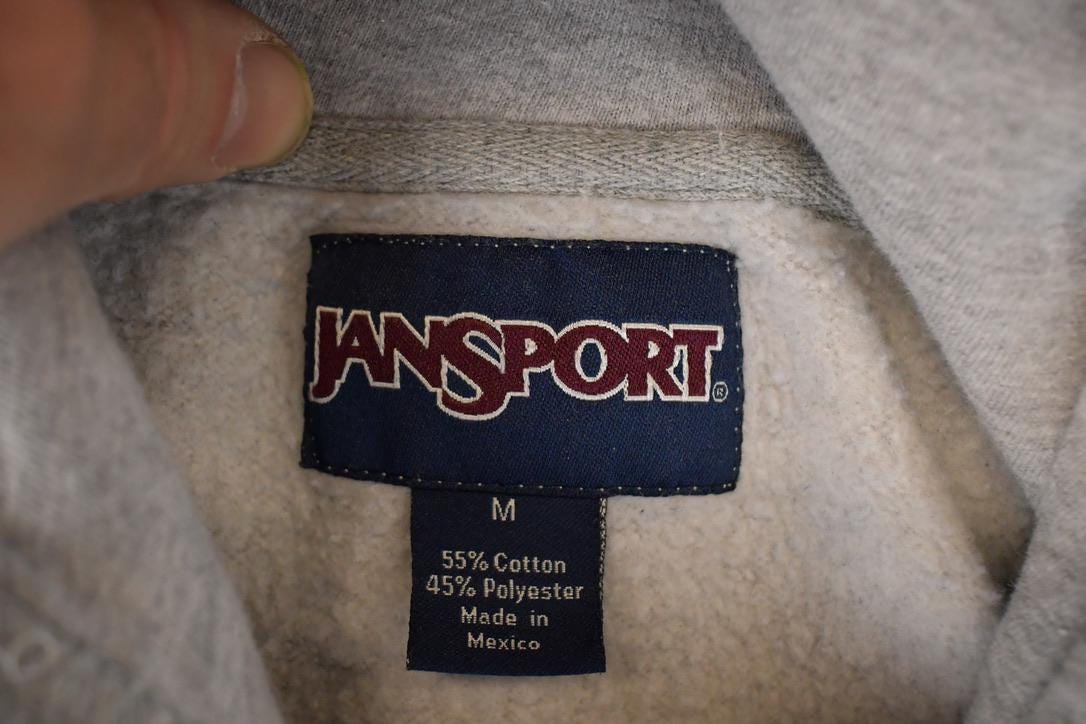 Vintage 1990s Jansport Virginia Tech University Hoodie Sweater Men's M - Image 4