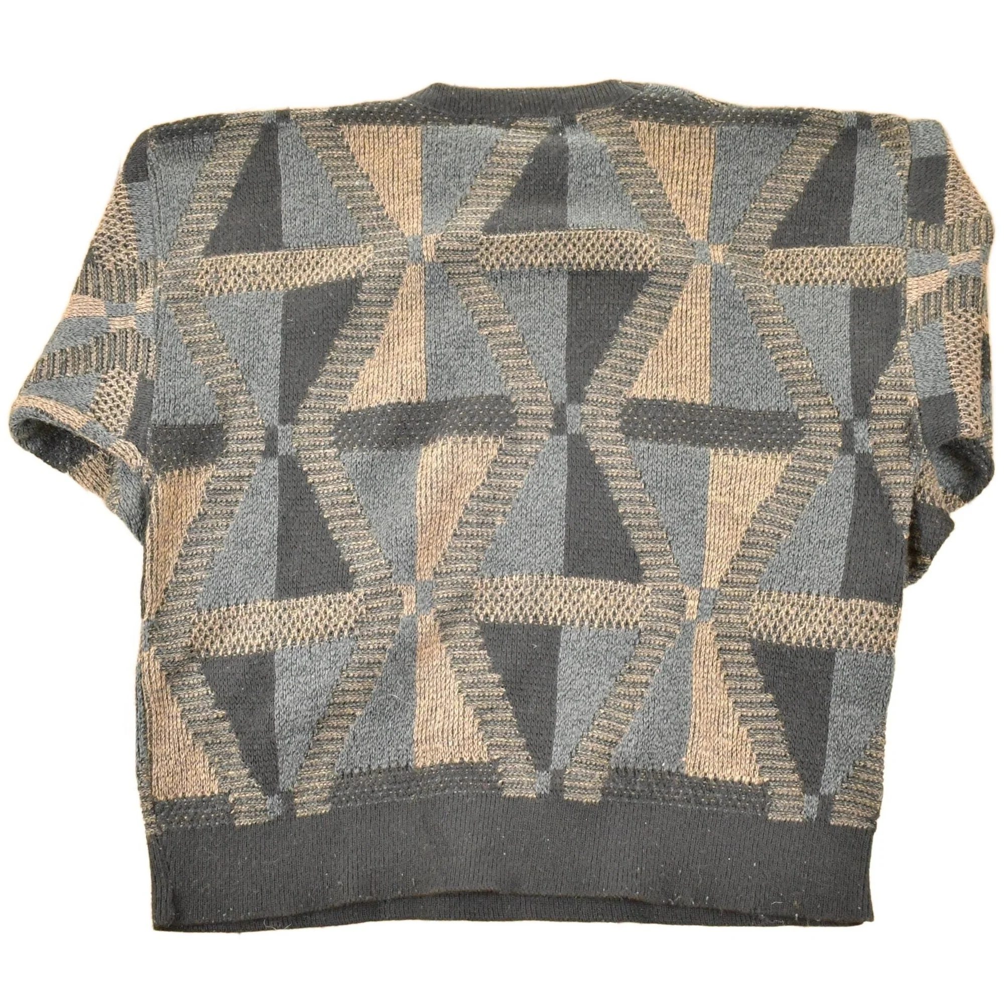 Vintage 1990s Jantzen Abstract Knit Crewneck Sweater Mens L - Image 2