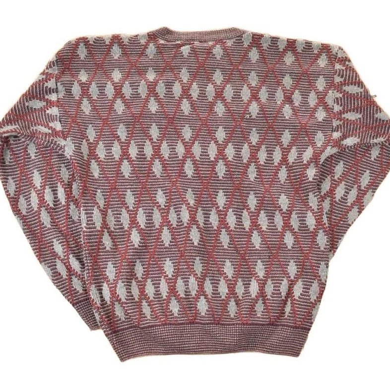 Vintage 1990s Jantzen Abstract Knit Crewneck Sweater Men's L - Image 2