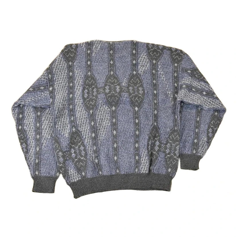 Vintage 1990s Jantzen Abstract Knit Crewneck Sweater Mens L - Image 2