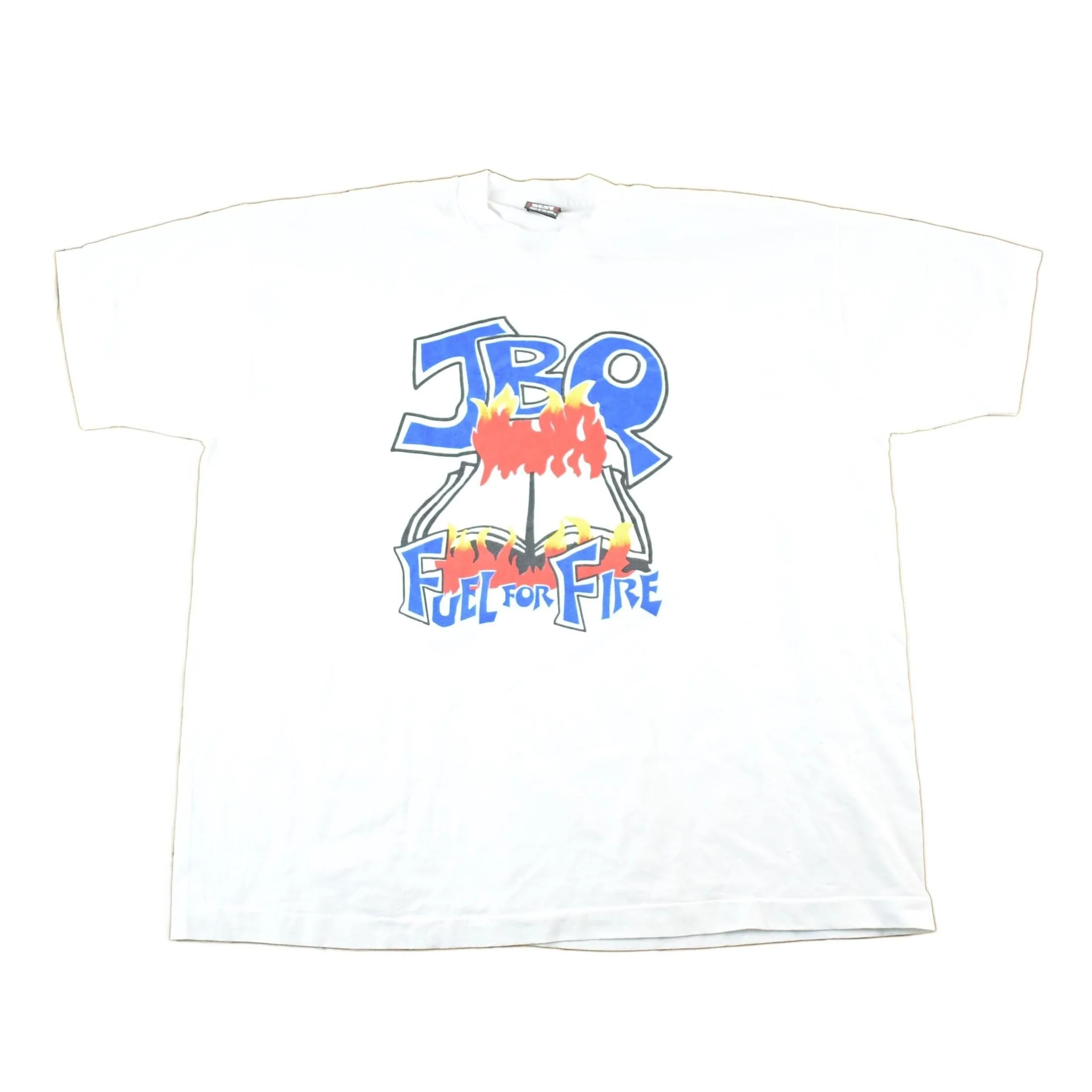 Vintage 1990s JBQ Fuel For Fire Souvenir Barbequing T-Shirt Mens XL