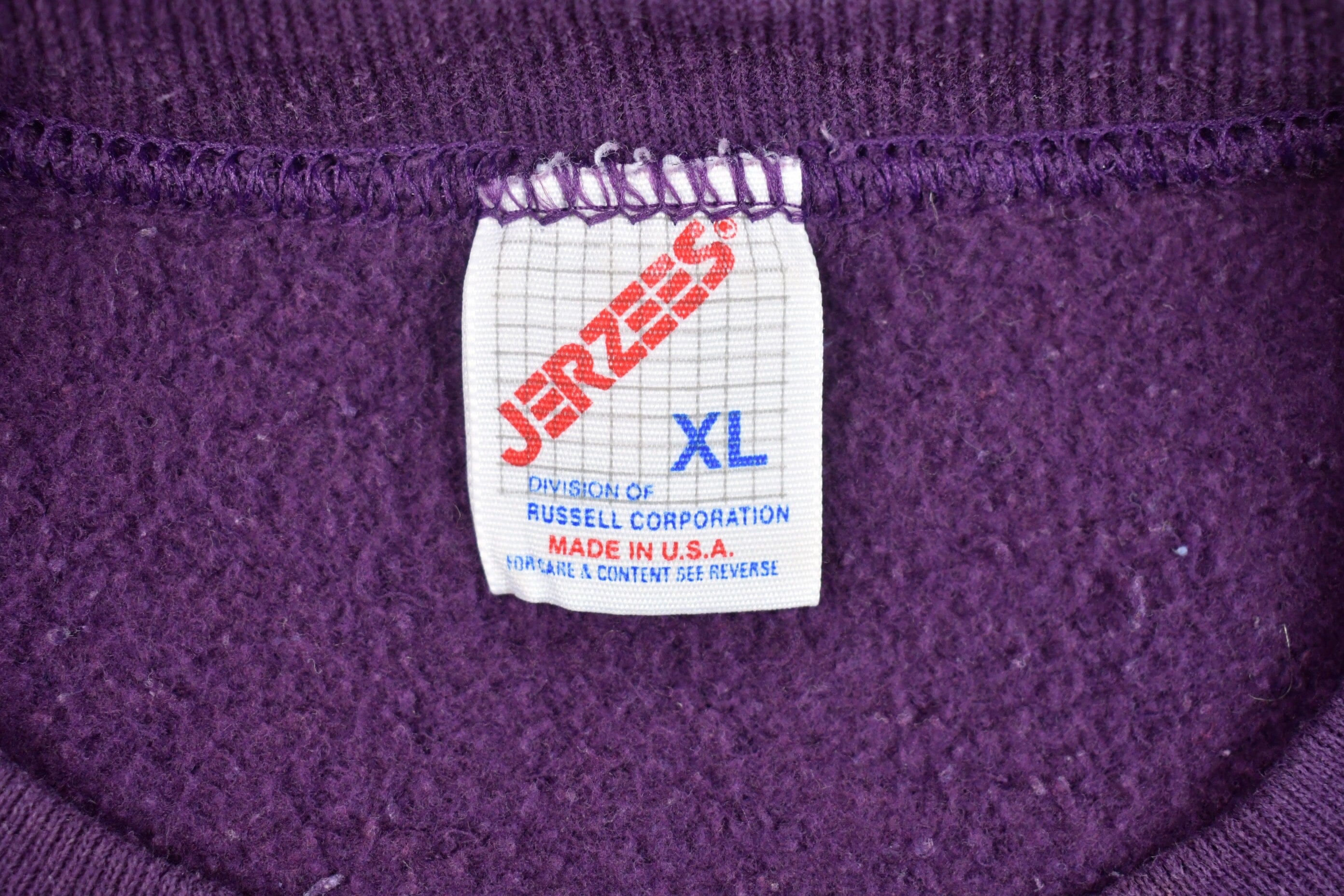 Vintage 1990s Jerzees Blank Raglan Crewneck Sweatshirt Men's XL - Image 3
