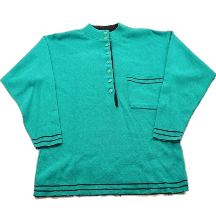 Vintage 1990s JFJ Knitted Button Up Sweater Men's XS