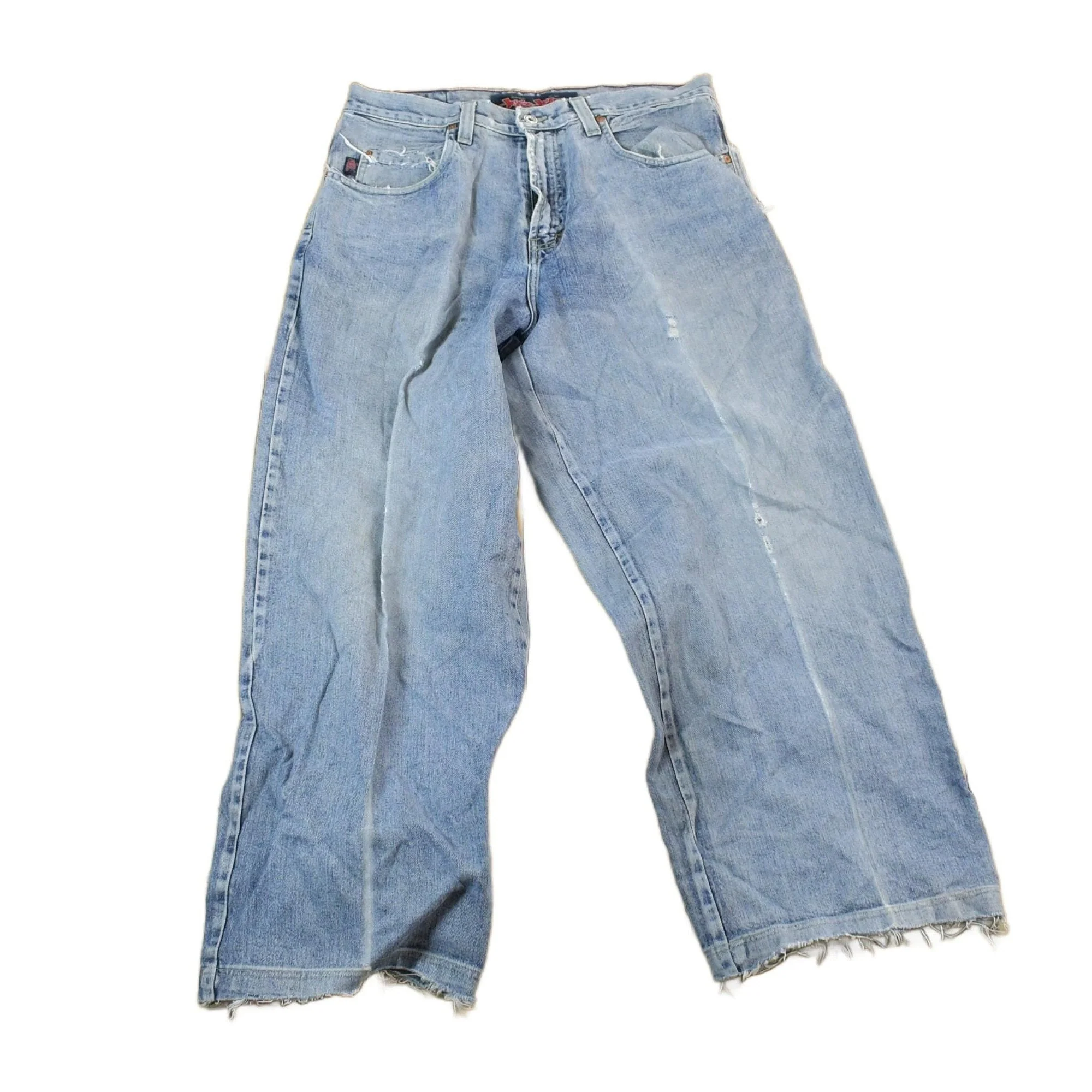 Vintage 1990s JNCO Funky Denim Wide Leg Jeans Men's 36 x 32 - Image 2