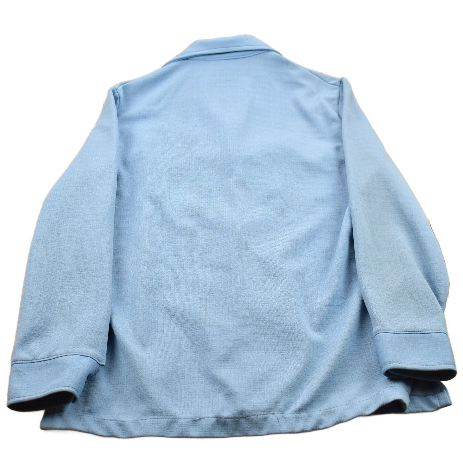 Vintage 1990s John Blair Blank Blue Button Up Shirt - Image 2