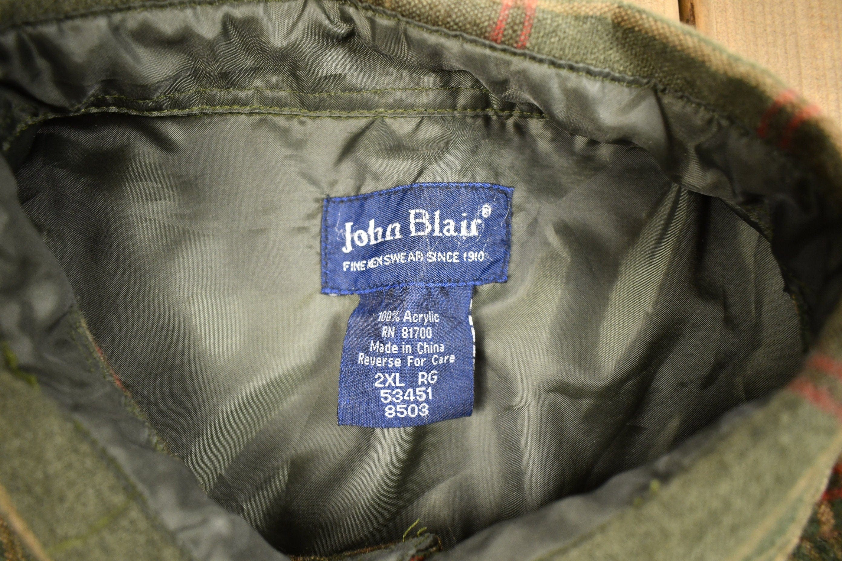 Vintage 1990s John Blair Button Up Shirt Men's 2XL - Image 3
