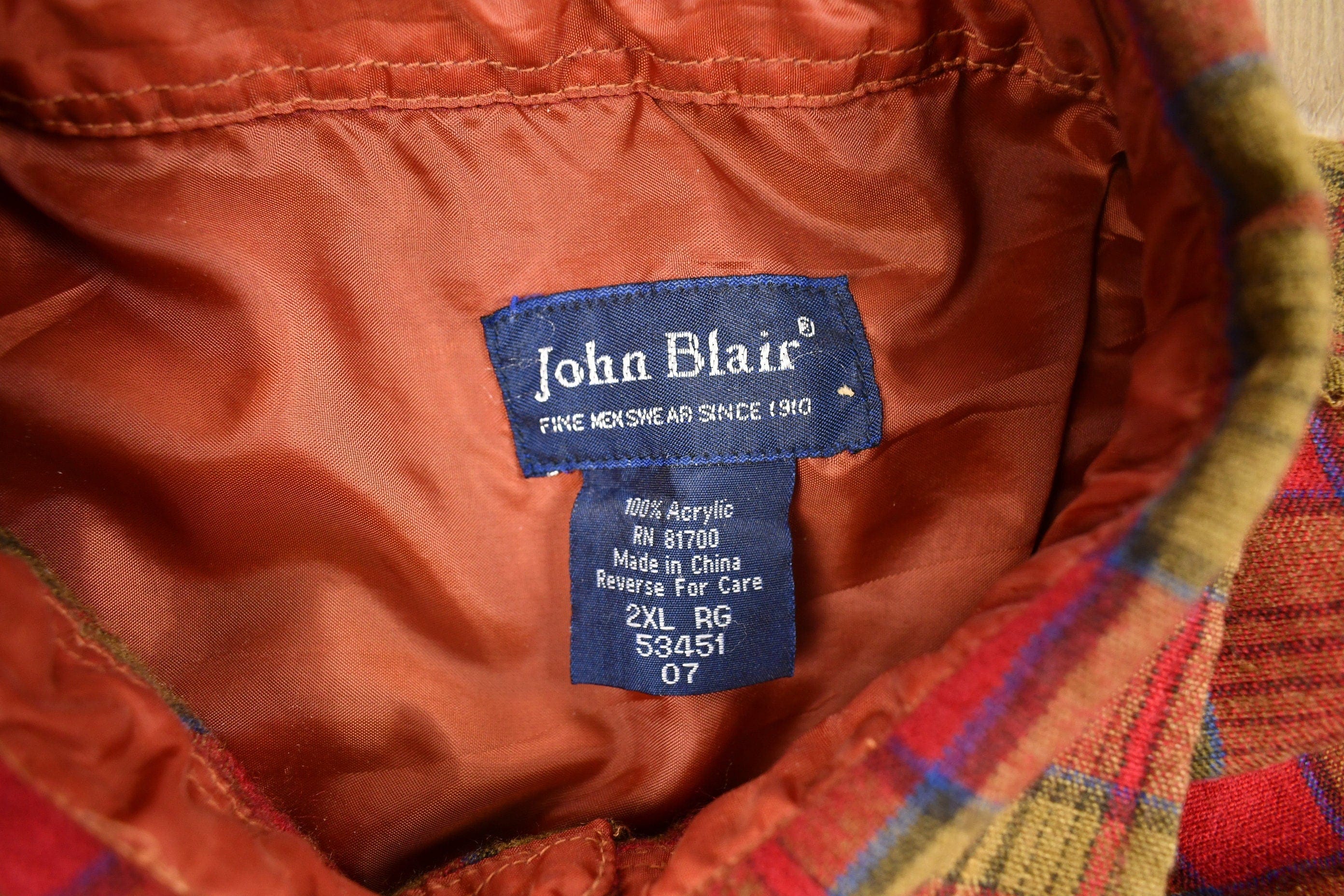 Vintage 1990s John Blair Button Up Shirt Men's 2XL - Image 3