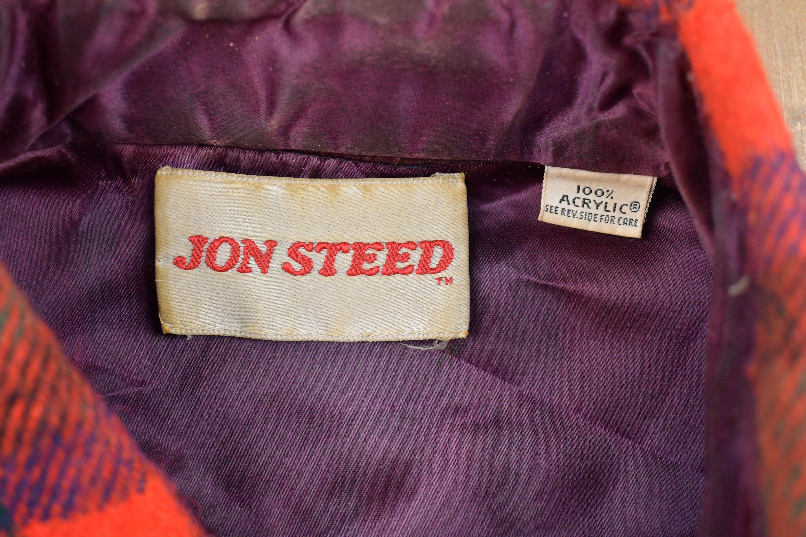 Vintage 1990s John Steed Lined Plaid Button Up Shirt Men's Large - Image 3