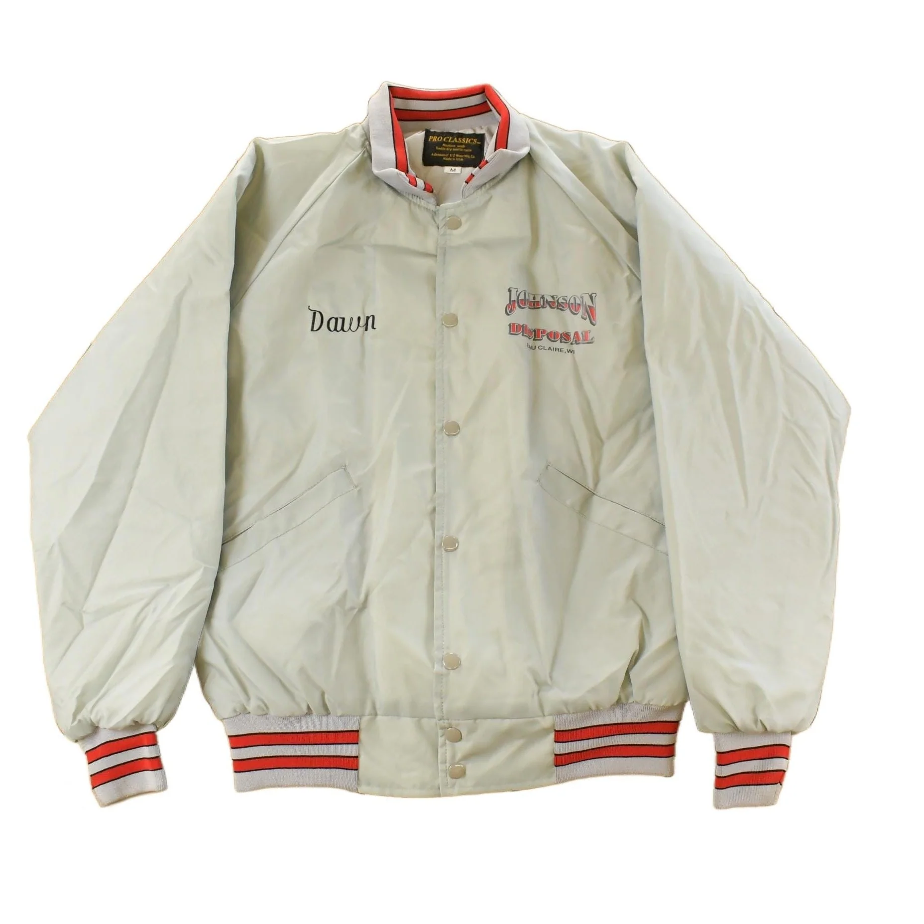 Vintage 1990s Johnson Disposal Snap On Bomber Jacket Men's Medium