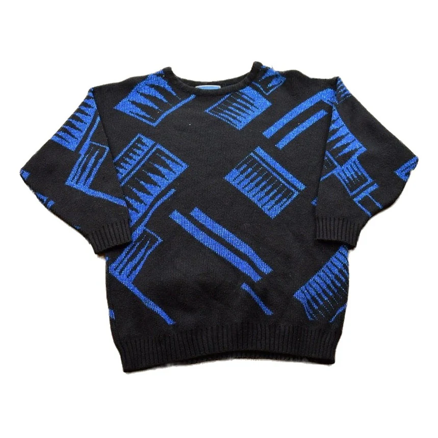 Vintage 1990s Jonathan Cass Knitted Crewneck Sweater Men's Small