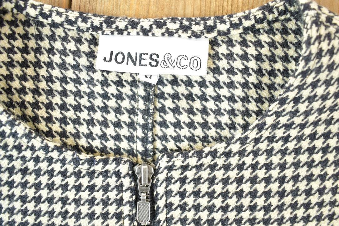Vintage 1990s Jones And Co Knit Abstract Pattern Cardigan Sweater Mens L - Image 4