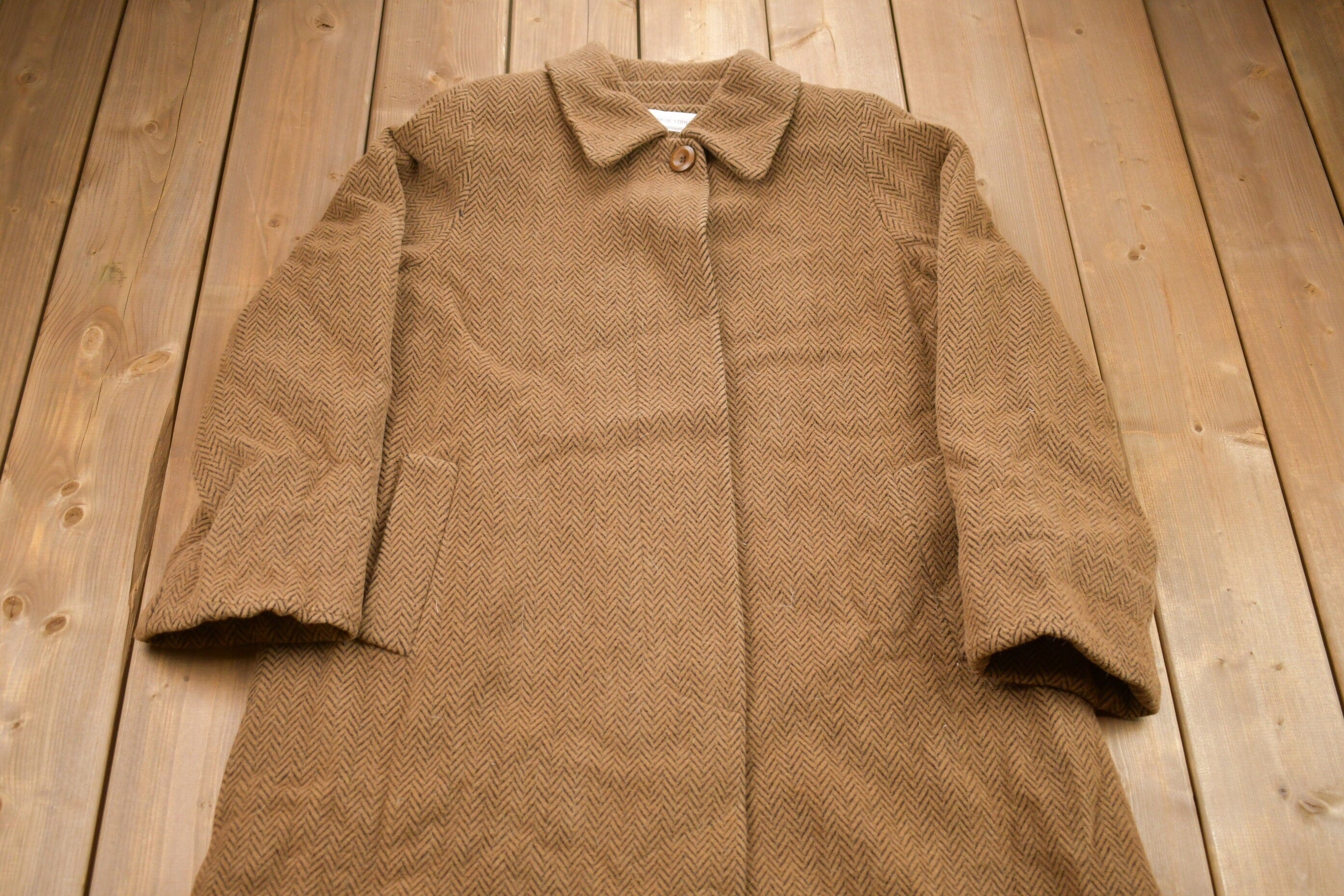 Vintage 1990s Jones New York 100% Wool Jacket Men's Large - Image 3