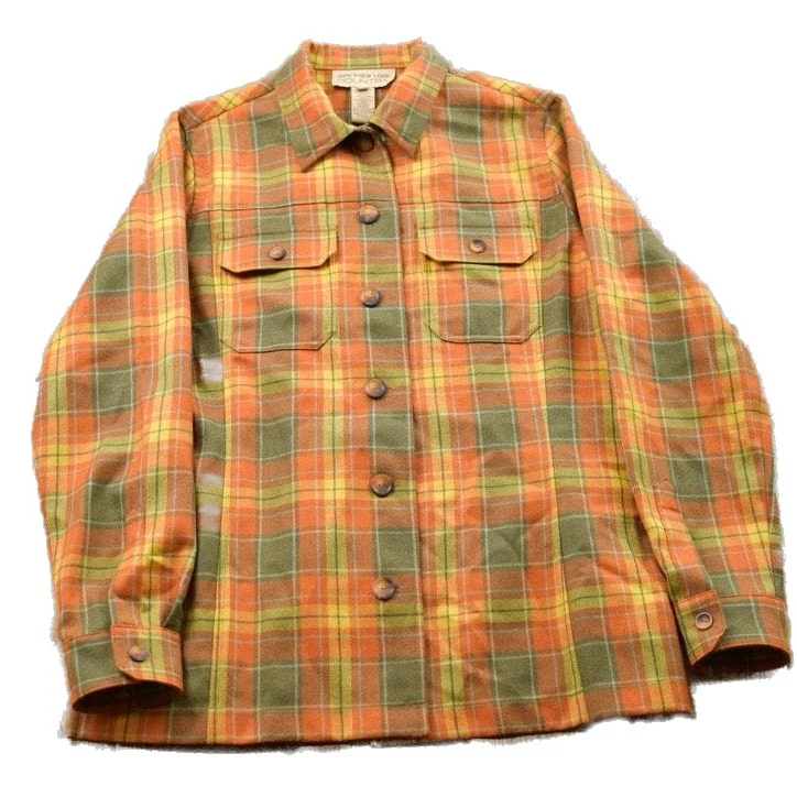 Vintage 1990s Jones New York Plaid Country Flannel Button Up Shirt Men's XS