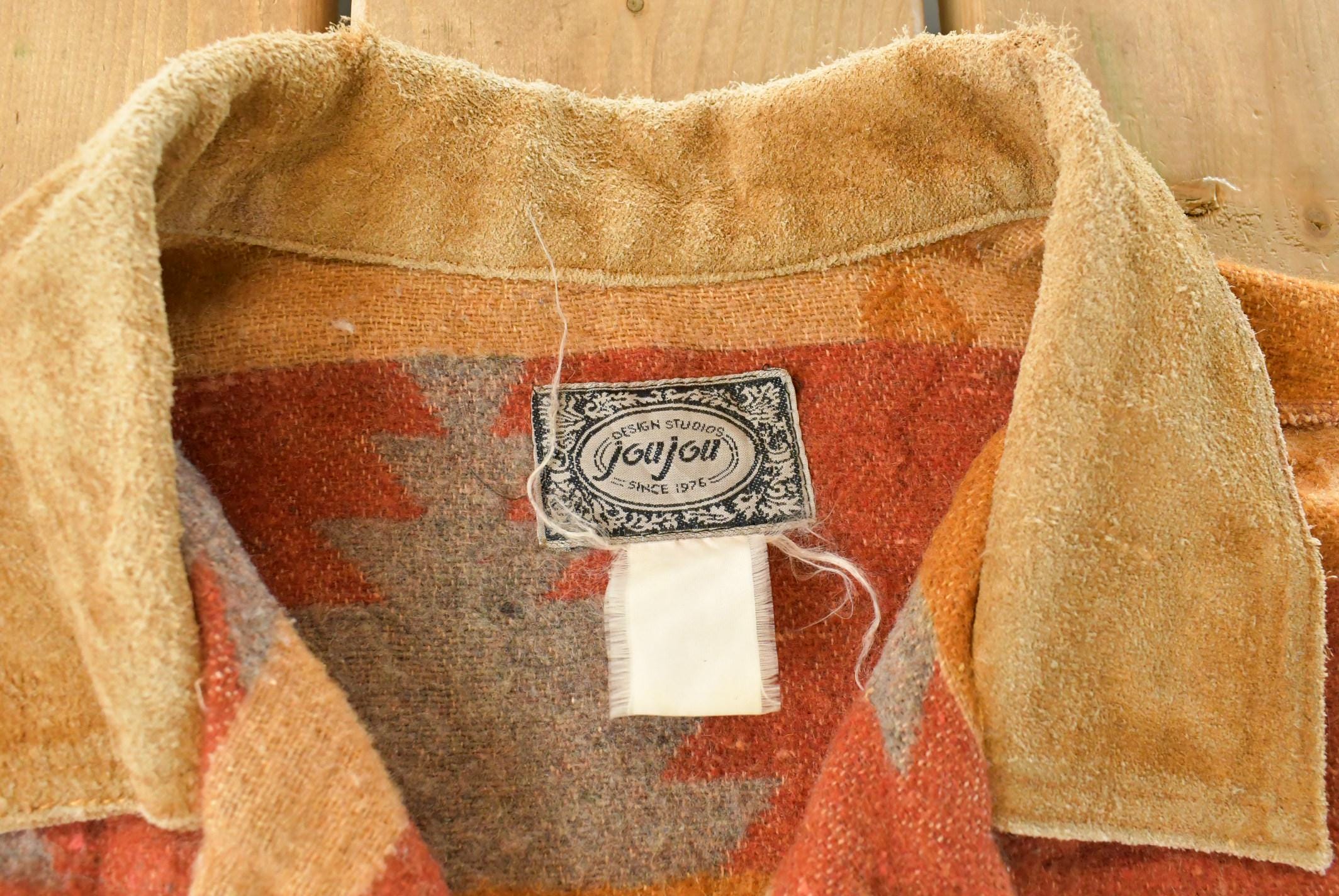 Vintage 1990s JouJou Aztec Wool Coat Women's XL - Image 5