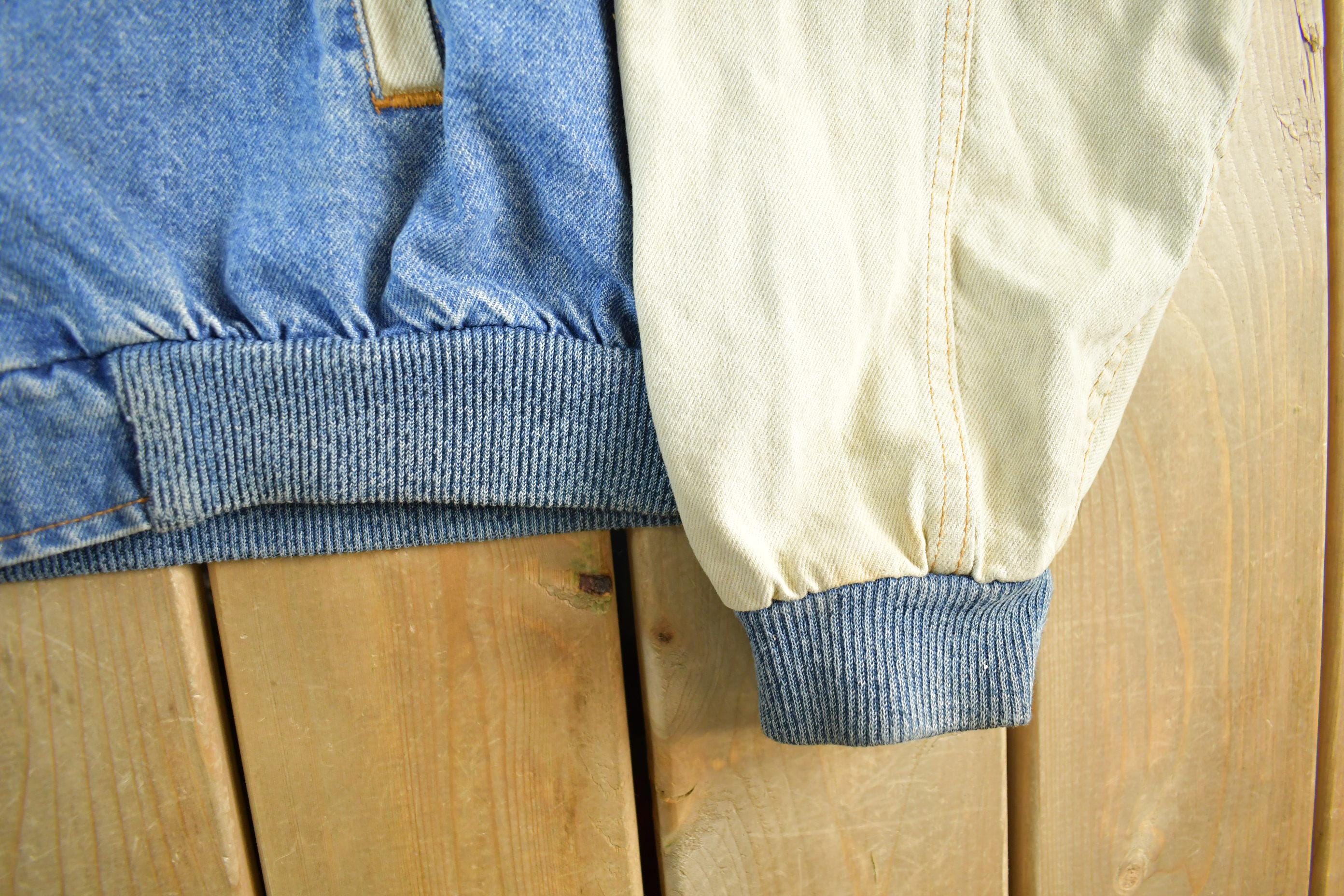 Vintage 1990s K Mart Denim Varsity Jacket Men's 2XL - Image 4