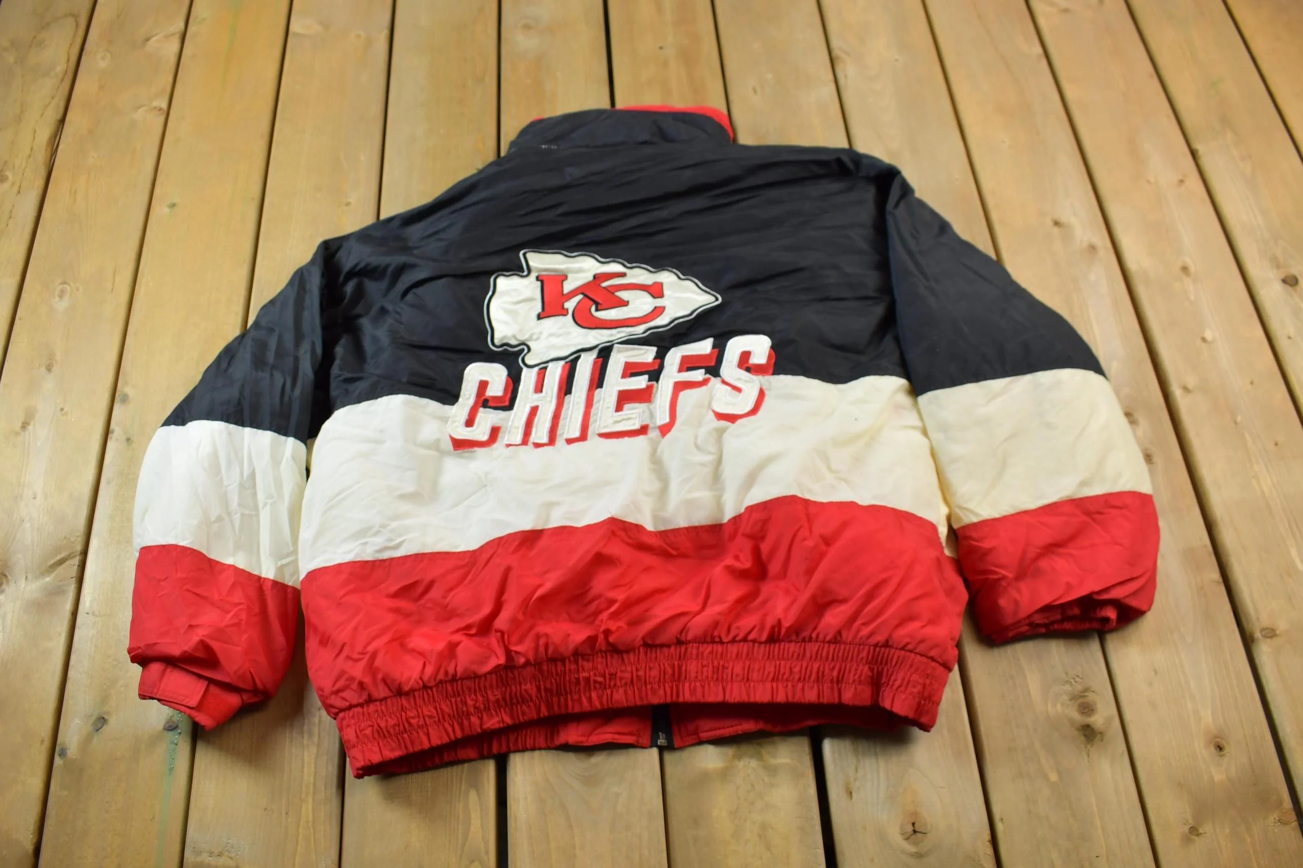 Vintage 1990s Kansas City Chiefs NFL Game Day Jacket - Image 8
