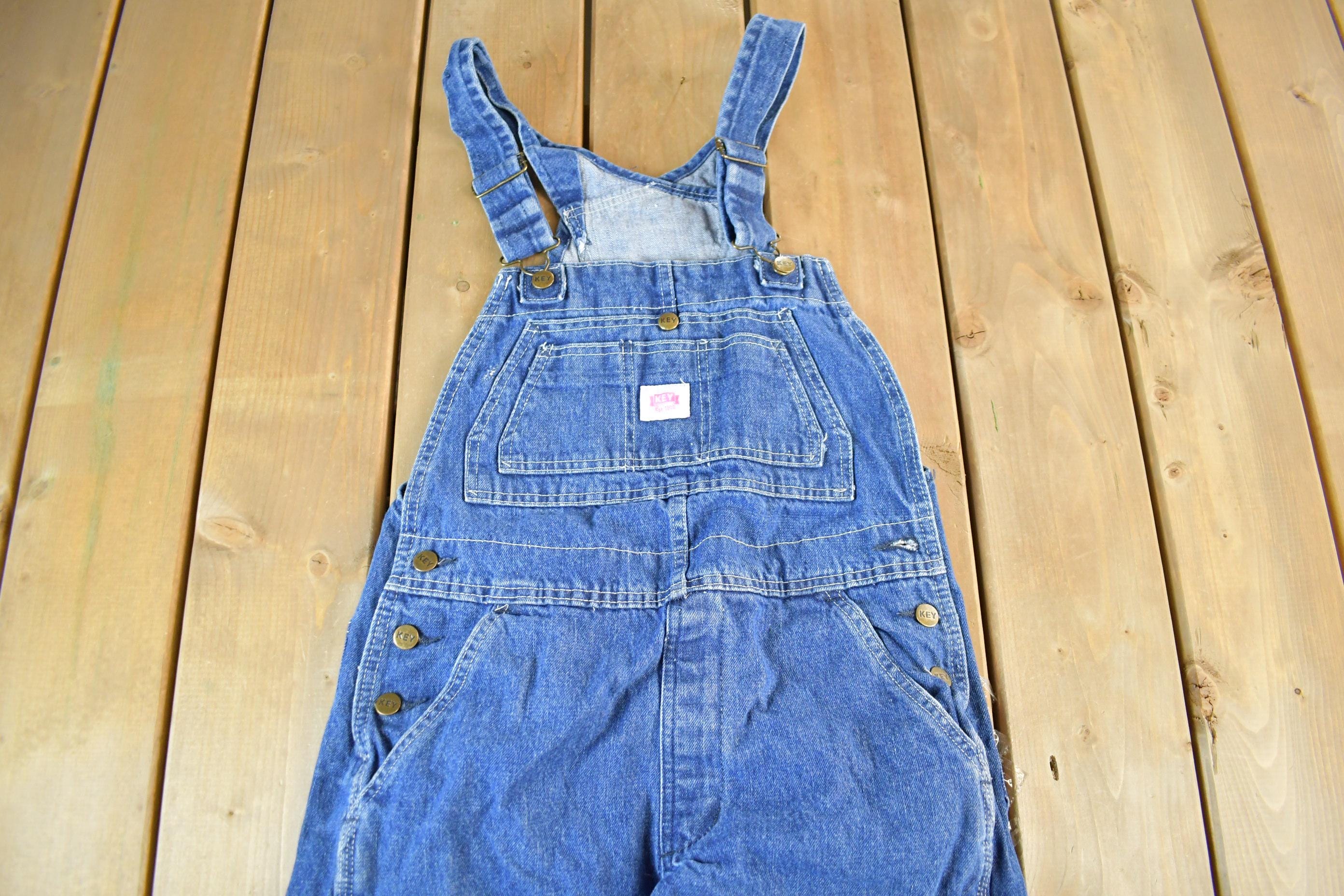 Vintage 1990s Key Imperial Denim Jean Bib Overalls Men's Medium 32 x 30 - Image 4