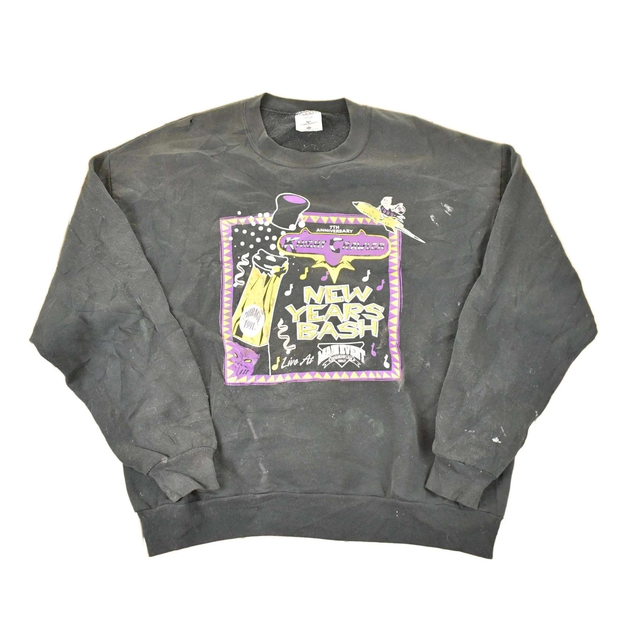 Vintage 1990s Knight Crawler New Years Bash Crewneck Sweatshirt Men's L