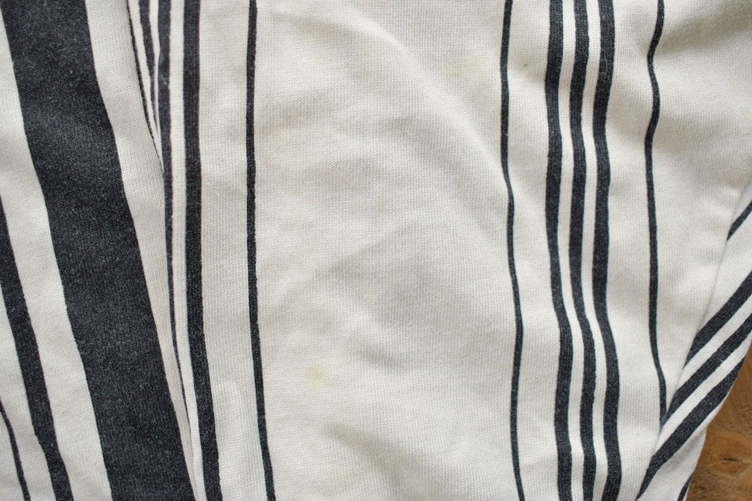 Vintage 1990s Knit Series Vertical Striped Hoodie Women's 2XL - Image 7