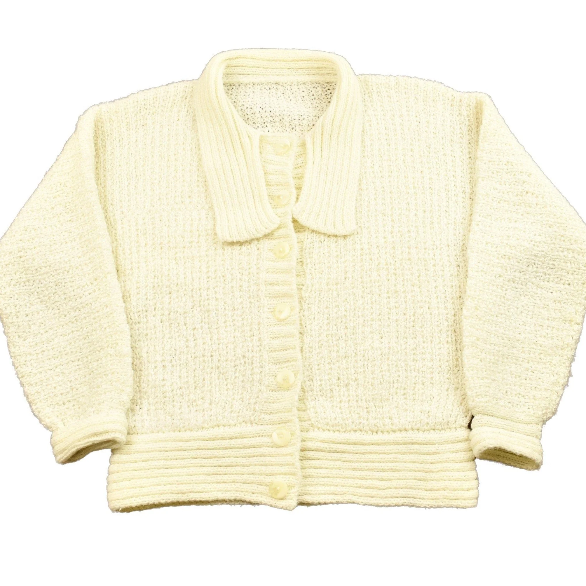 Vintage 1990s Knitted Blank Cardigan Sweater Men's Small