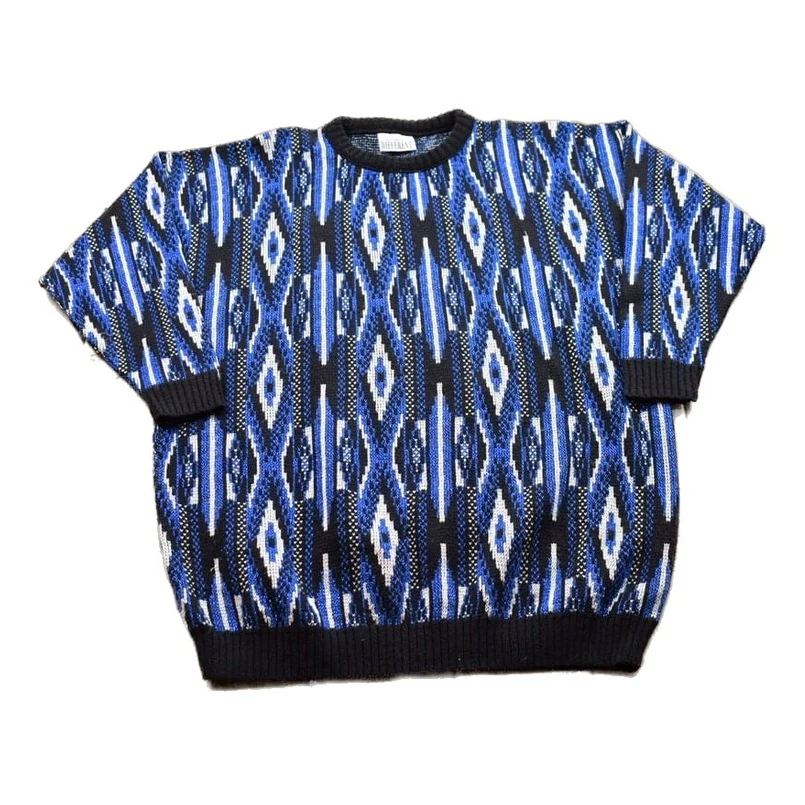 Vintage 1990s Knitted Crewneck Sweater Men's Large