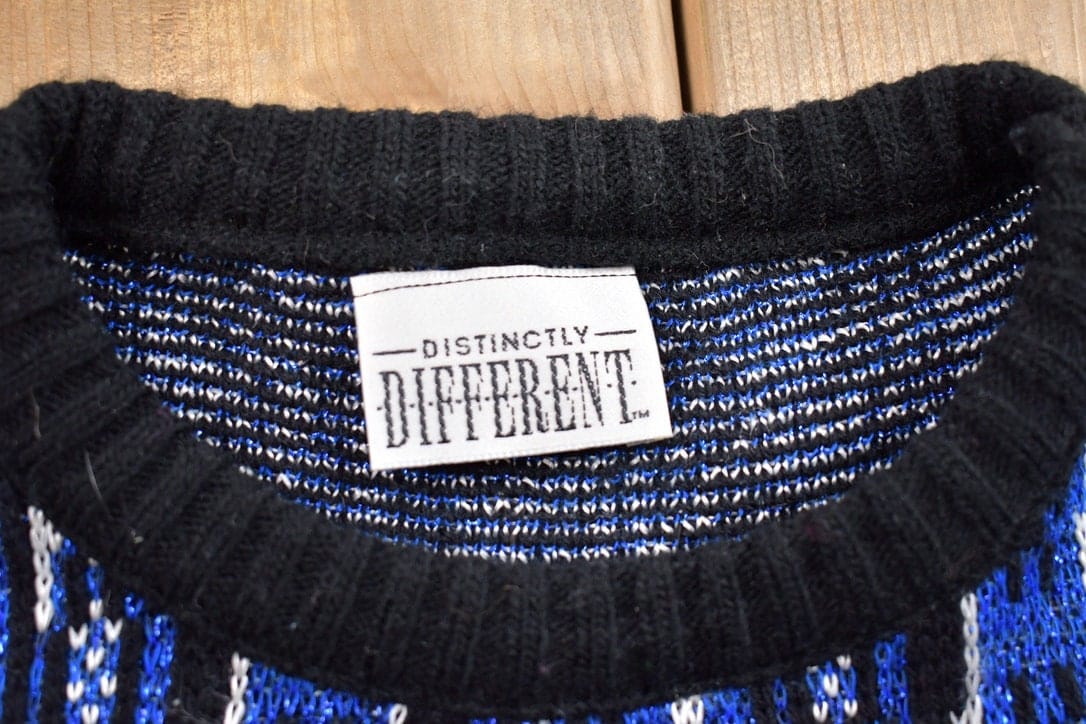 Vintage 1990s Knitted Crewneck Sweater Men's Large - Image 3