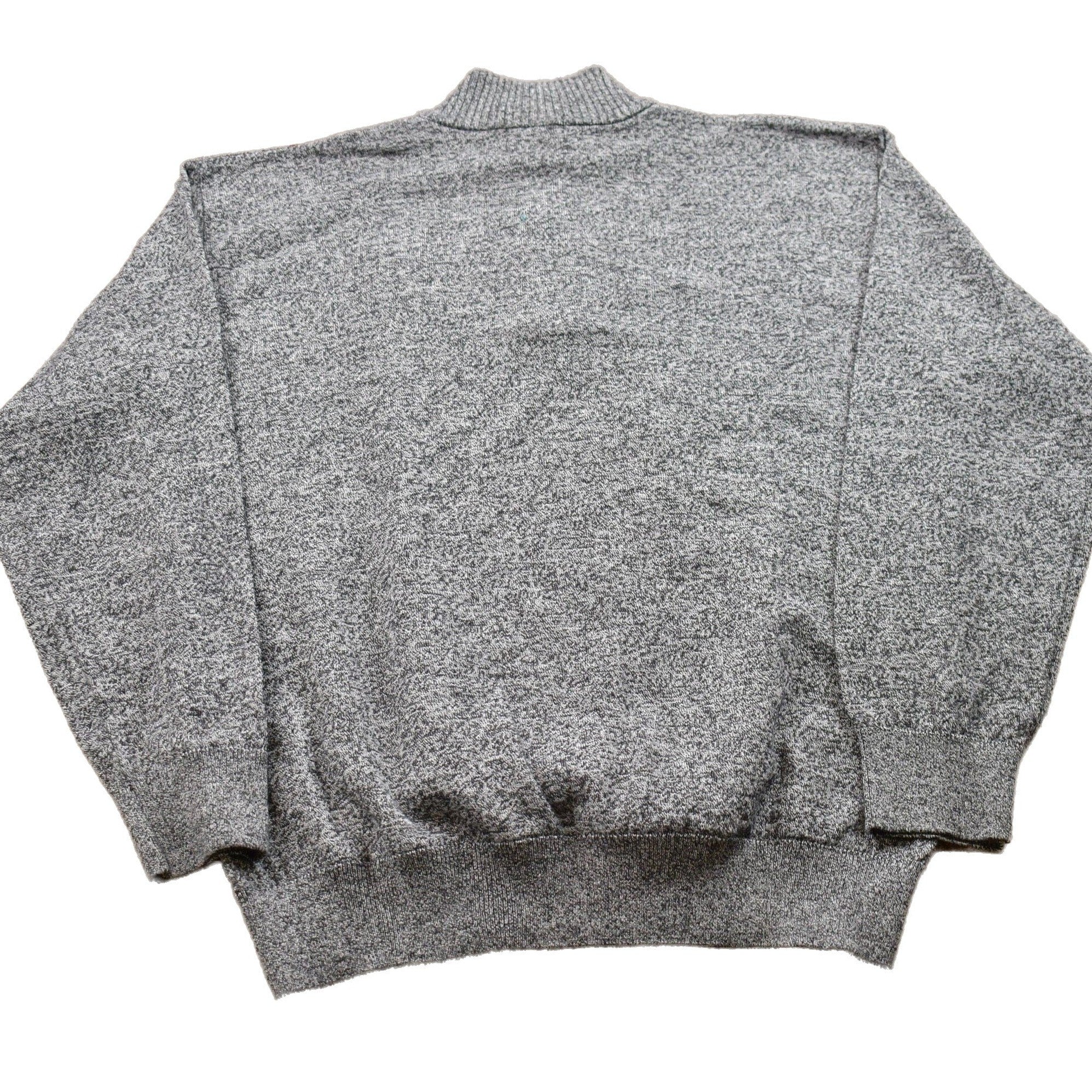 Vintage 1990s Knitted Quarter Zip Sweater Men's Medium - Image 2