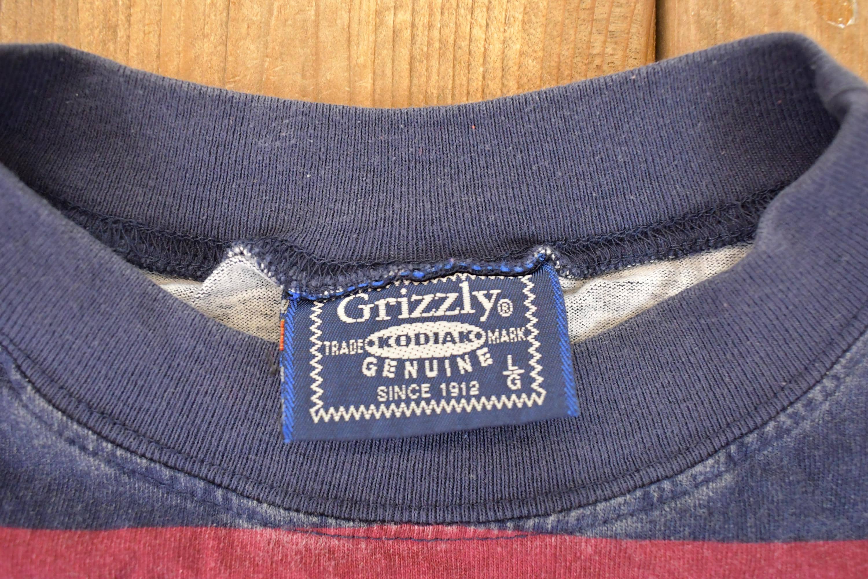 Vintage 1990s Kodiak Striped Grunge Crewneck Shirt Men's M - Image 4