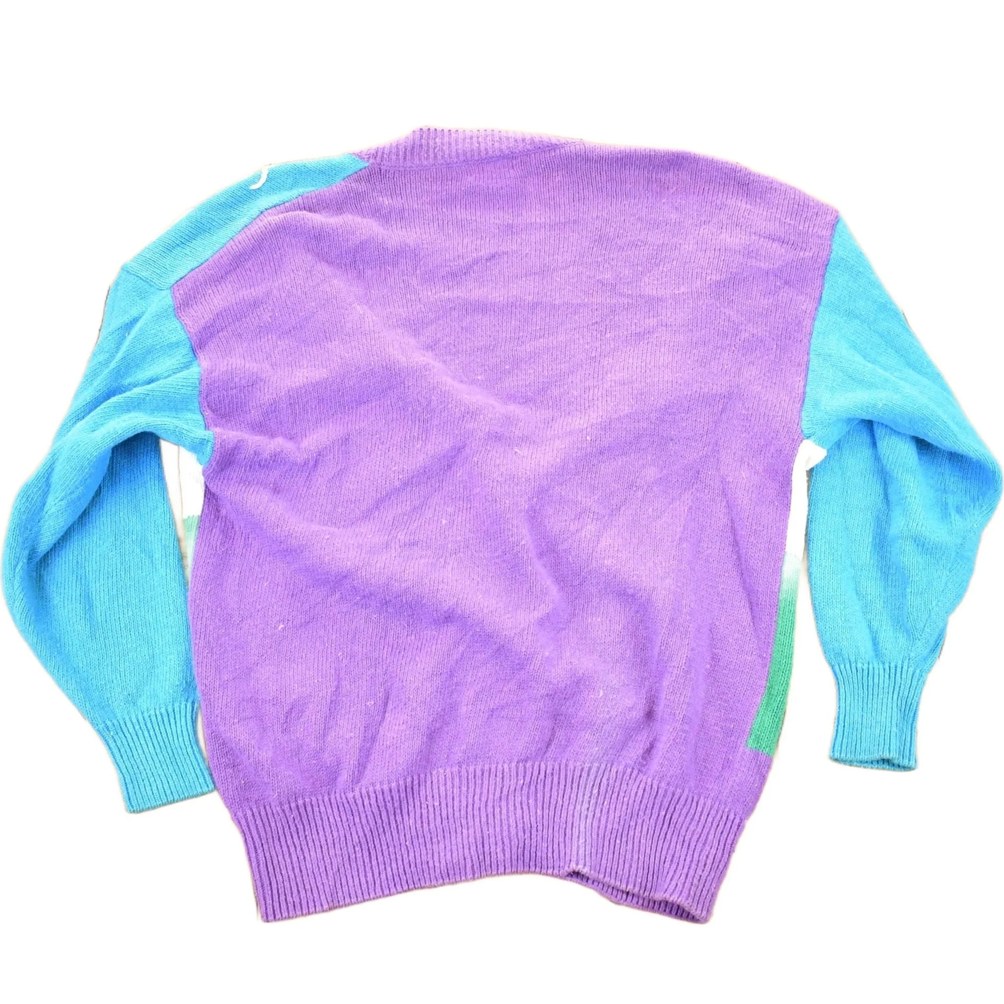 Vintage 1990s Koret Sport AOP Golfing Abstract Knit Cardigan Sweater Women's M - Image 2