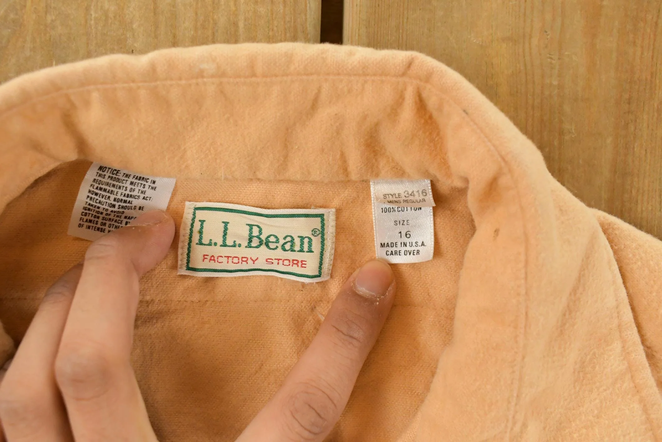 Vintage 1990s L.L. Bean Cloth Button Up Shirt Men's L - Image 5