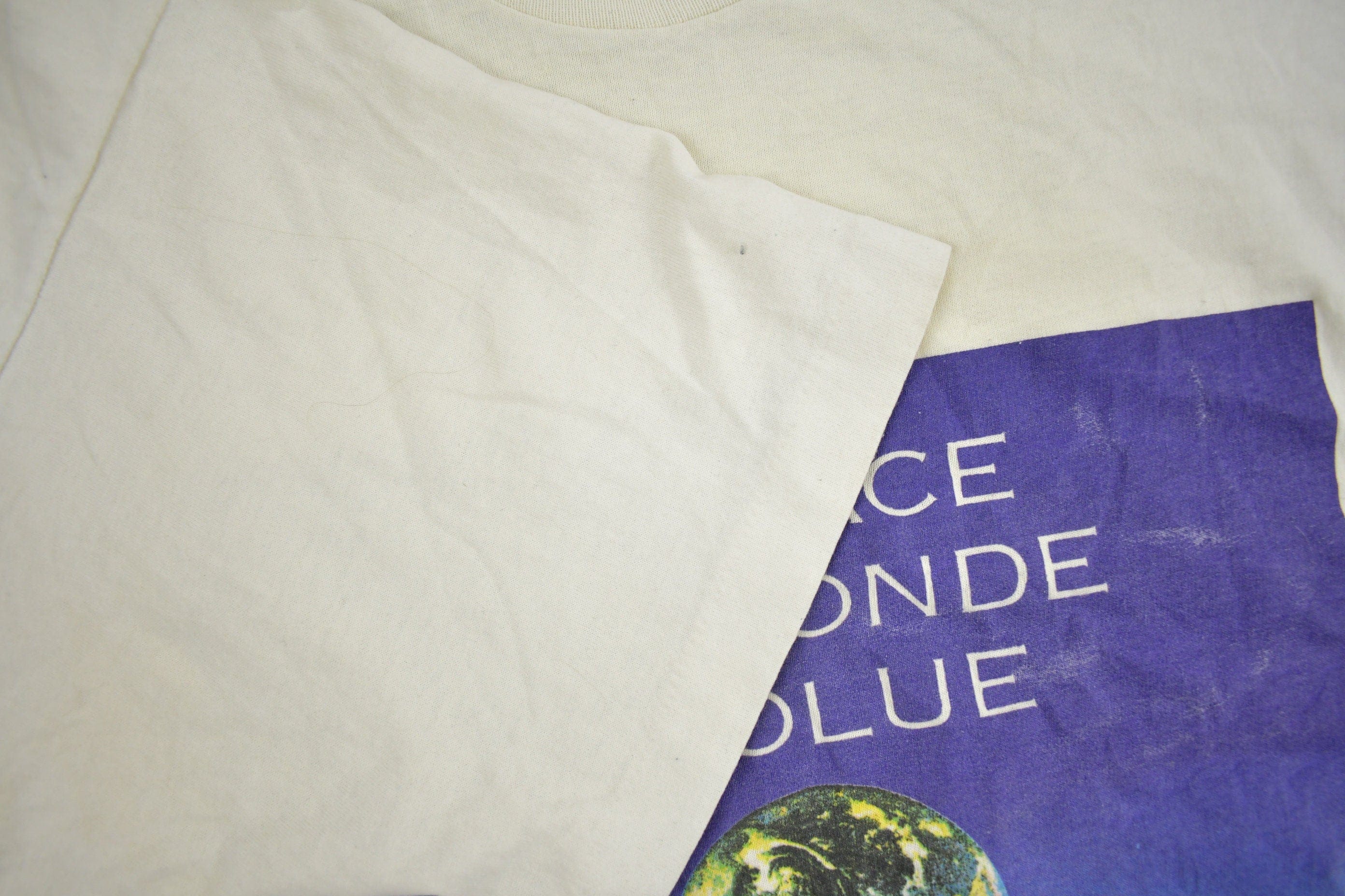 Vintage 1990s La Face Du Monde Évolue Technilab Graphic T Shirt Men's XL - Image 4