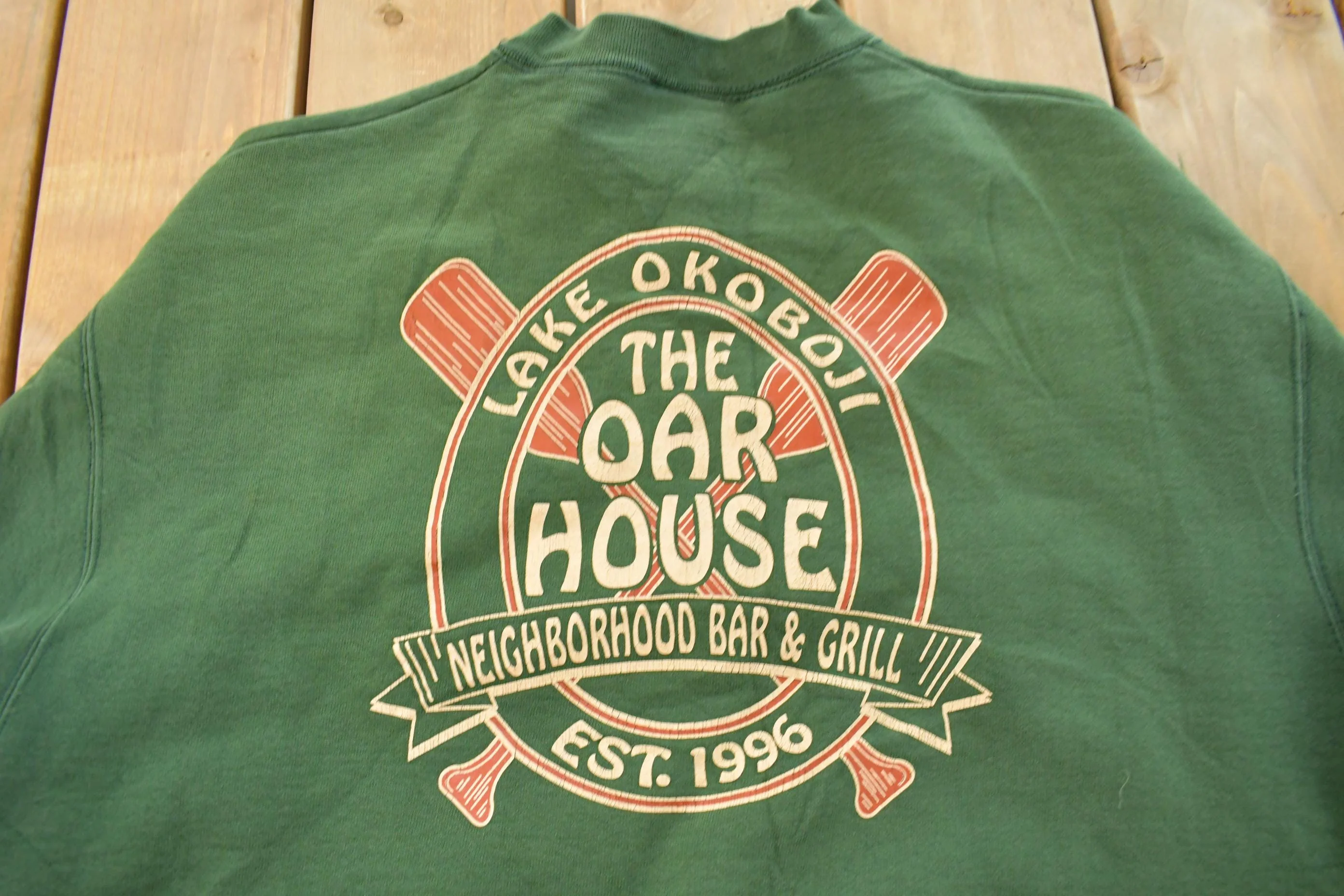 Vintage 1990s Lake Okoboji Oar House bar Crewneck Sweatshirt Men's XL - Image 5
