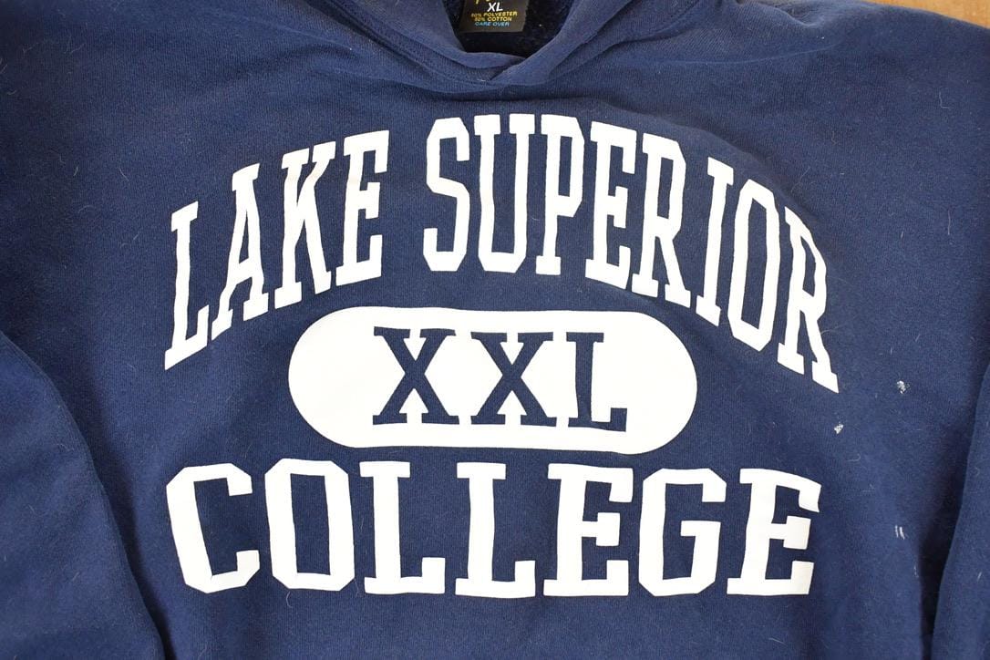 Vintage 1990s Lake Superior College University Hoodie Sweater Men's L - Image 3
