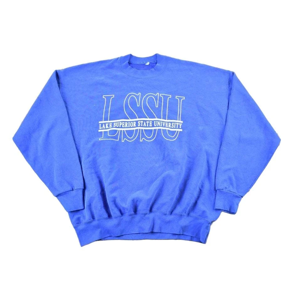 Vintage 1990s Lake Superior State University Crewneck Mens XL