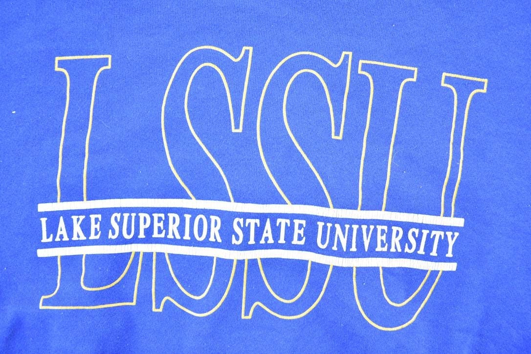Vintage 1990s Lake Superior State University Crewneck Mens XL - Image 3