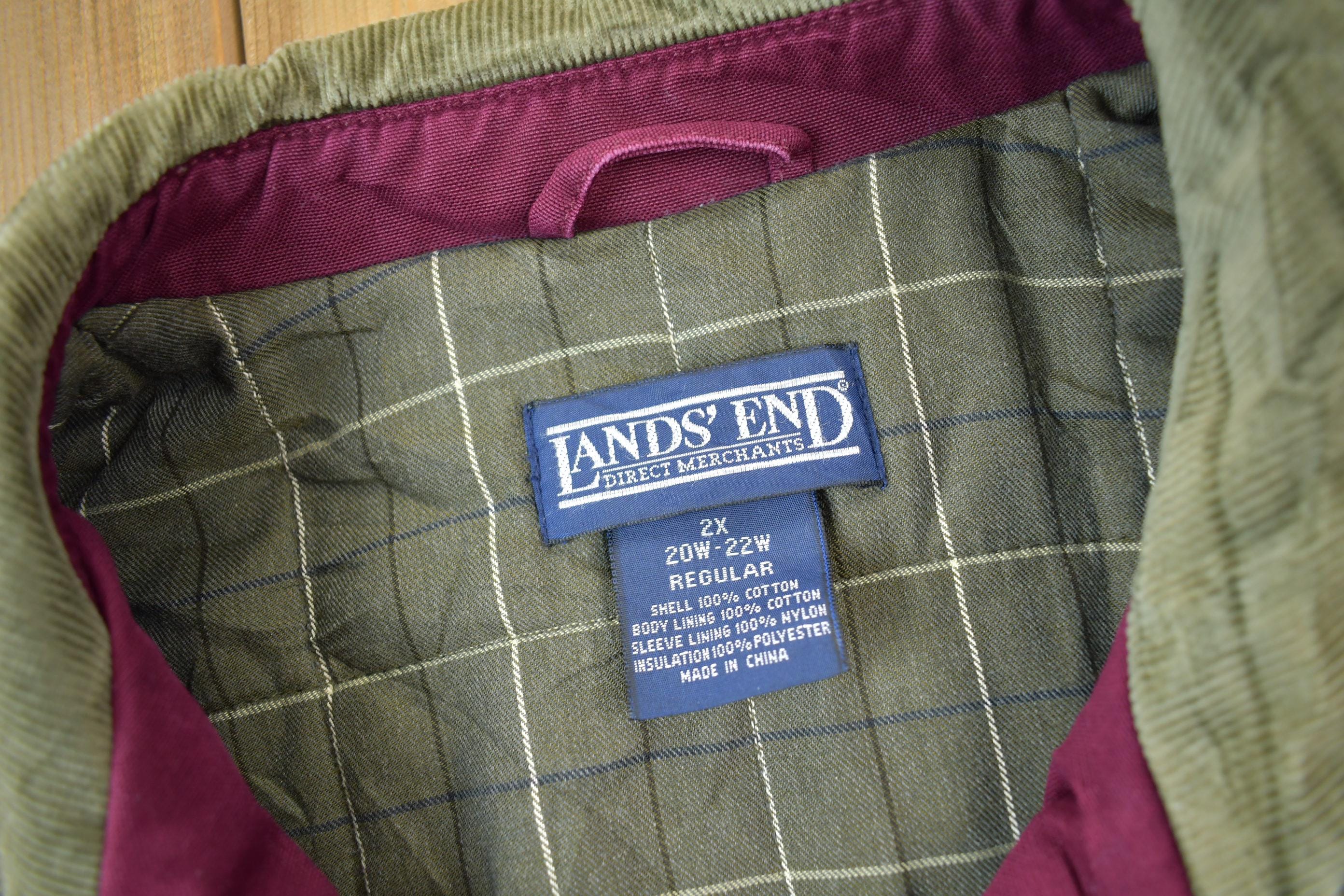 Vintage 1990s Lands End Field Jacket Women's 2XL - Image 6