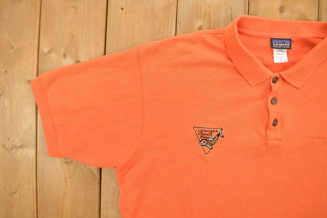 Vintage 1990s Langara Island Lodge Patagonia Polo Shirt Men's Large - Image 4