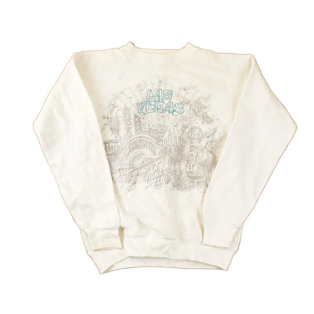 Vintage 1990s Las Vegas Graphic Print Crewneck Sweatshirt Mens S