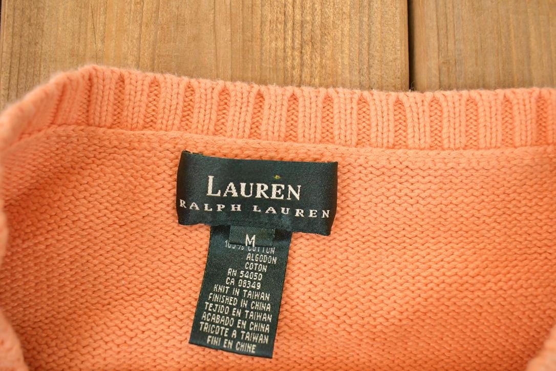 Vintage 1990s Lauren Ralph Lauren Knit Crewneck Sweater Vest Women's M - Image 4