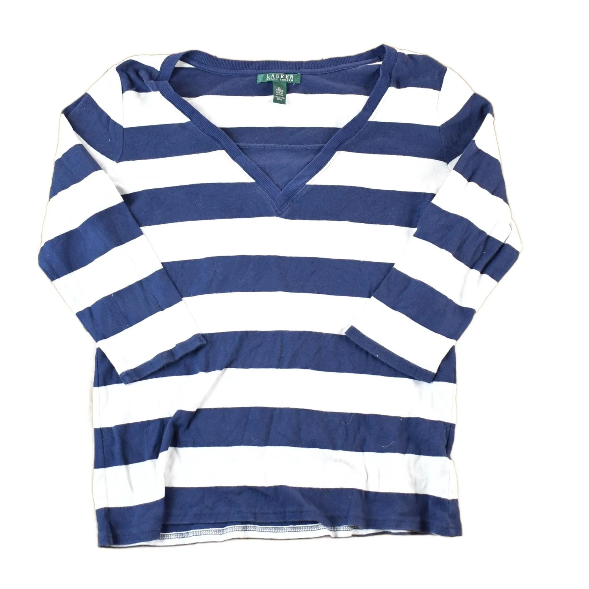 Vintage 1990s Lauren Ralph Lauren Striped Boating T-Shirt Women's XL